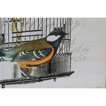 Gemälde Vogelkäfig im Shabby Chic Stil von DKD Home Decor - homely Family Shop