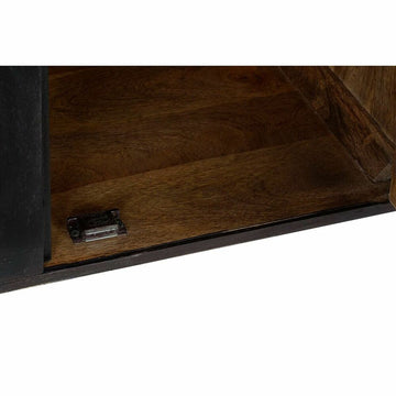 Nahaufnahme: DKD Anrichte aus Mango-Holz mit Rattan - Homely Family Shop