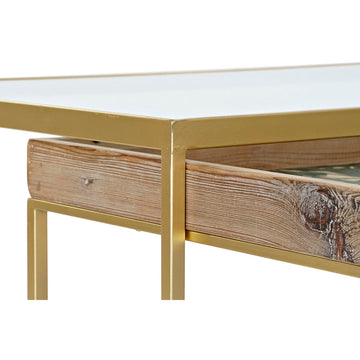 Goldene Tischdeko mit Naturholz Details - DKD Home Decor Family Shop