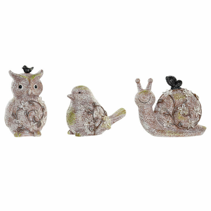 DKD Home Deko-Figuren: Eule, Vogel und Schnecke im Shabby Chic Stil - Homely Family Shop