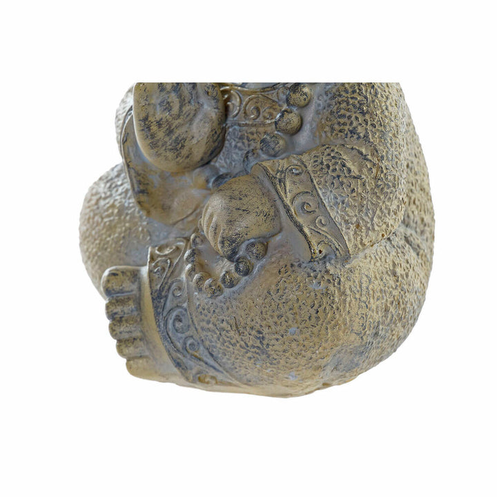 Detailaufnahme: Graue Mönchsfigur aus Harz für spirituelle Deko - homely Family Shop