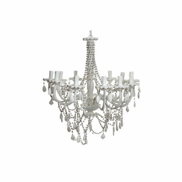 Weiße DKD Home Decor Deckenlampe mit Kristall und romantischem Design - homely Family Shop