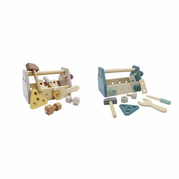 DKD Home Decor Holz Werkzeugkasten Spielzeug mit bunten Werkzeugen - homely Family Shop