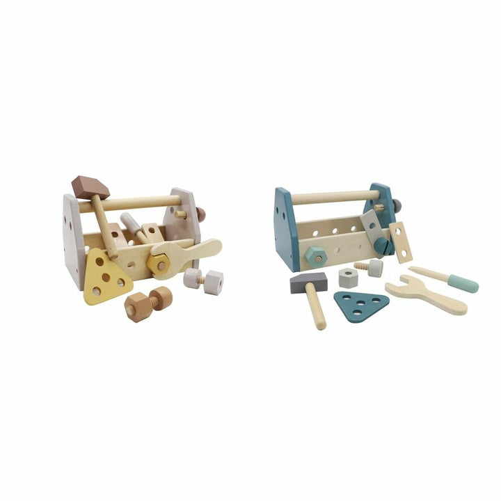 DKD Home Decor Holz Werkzeugkasten Spielzeug mit bunten Werkzeugen - homely Family Shop