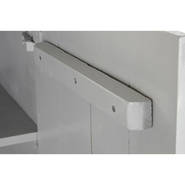 Detailaufnahme vom weißen DKD Home Dekor Schrank aus Mangoholz - homely Family Shop