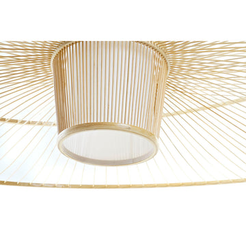 Nahaufnahme: DKD Home Decor Deckenlampe aus Bambus mit Lampenschirm - homely Family Shop