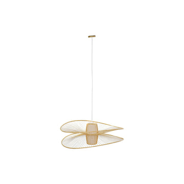 DKD Home Decor Deckenlampe aus Bambus, weiß, mit dekorativem Design - homely Family Shop