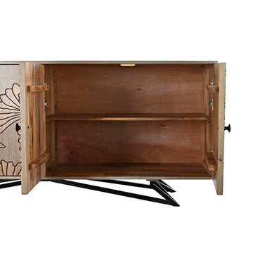 DKD Home Anrichte aus Mango-Holz mit Metallbeinen und Innenregalen - homely Family Shop