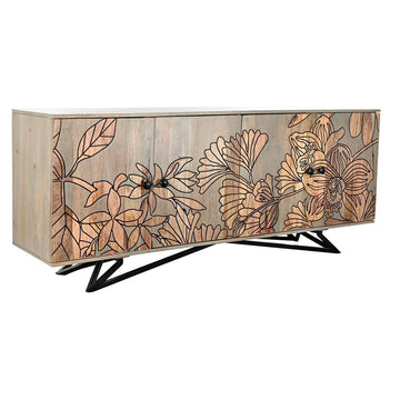 DKD Home Dekor Anrichte mit floralem Design aus Mango-Holz und Metall - homely Family Shop