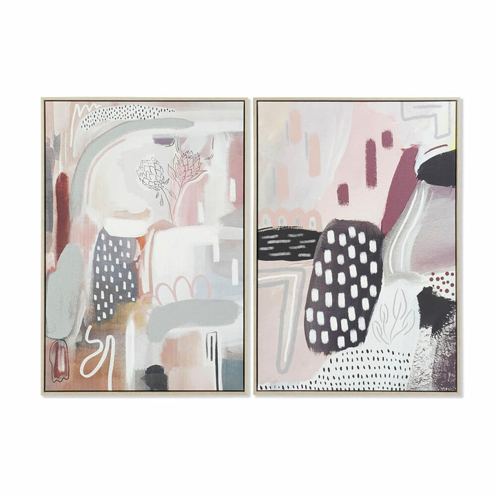 DKD Home Decor abstrakte Kunst mit urbanem Design, 2er Set. - homely Family Shop