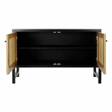 Schwarze Anrichte mit Rattan Details von DKD Home Decor - homely Family Shop