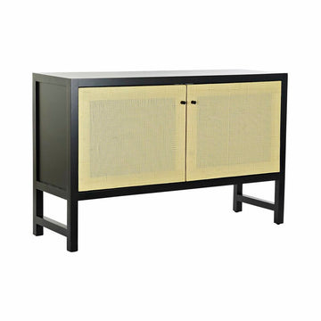 DKD Home Anrichte: Schwarz Tanne und natürliches Rattan Design - homely Family Shop