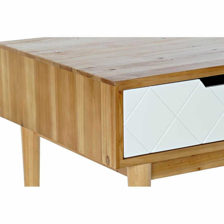 DKD Home Deko Tisch aus Tanne mit weißer Schublade - homely Family Shop