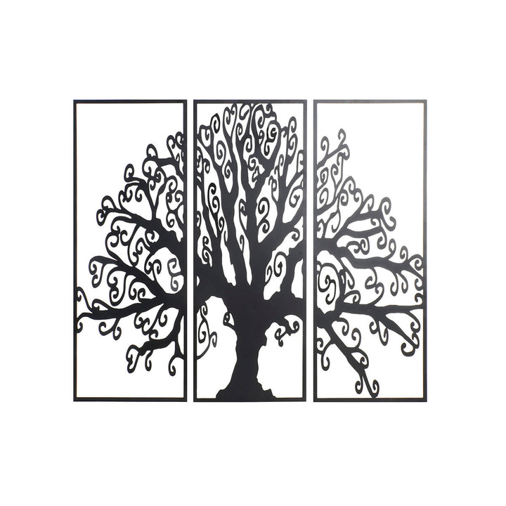DKD Home Decor Wanddekoration, Baum aus Metall in Schwarz - homely Family Shop