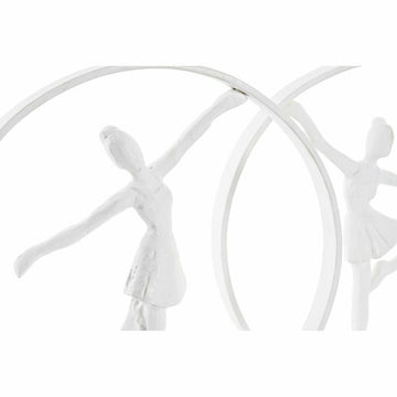 Weiße Deko-Figur Ballett-Tänzerin mit abstrakten Design und minimalistischen Stil.