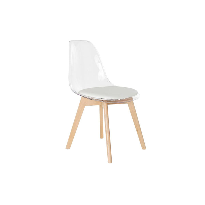 DKD Home Decor Esszimmerstuhl: Polycarbonat, Holz und Weiß - homely Family Shop