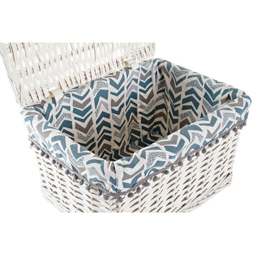 DKD Home Korb-Set: Polyesterkorb mit Muster und Bommel - homely Family Shop