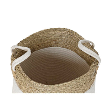 DKD Home Decor Korb aus Baumwolle und Naturfaser, weiß. - homely Family Shop
