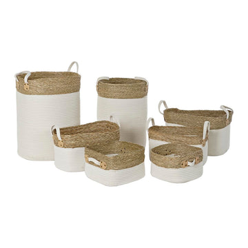 DKD Home Deko Korb-Set aus Baumwolle und Naturfaser - homely Family Shop
