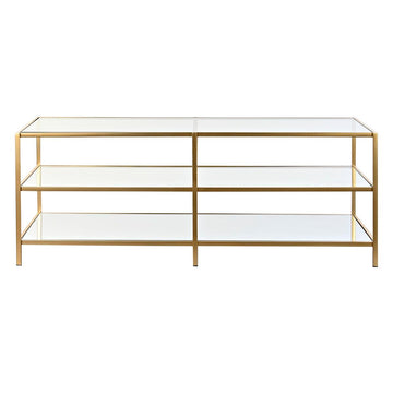 Goldfarbene DKD Home Deko Tisch mit Spiegelablagen aus Metall - homely Family Shop