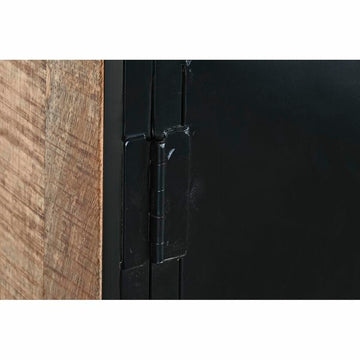 Detailaufnahme der Anrichte mit Mango-Holz und Metallbeschlägen - homely Family Shop
