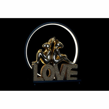 Goldener Hase Harz Deko mit LOVE Schriftzug von DKD Home Decor - homely Family Shop
