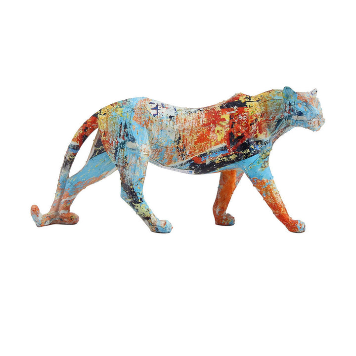 Bunte Leopard Deko-Figur von DKD Home Decor, moderne Akzente - homely Family Shop