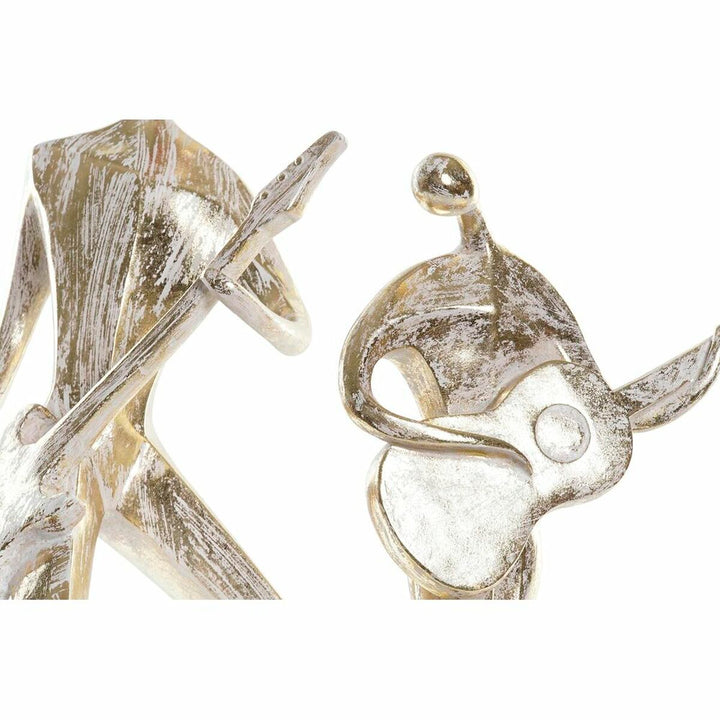 Goldene Musiker Deko-Figuren von DKD Home Decor, abstrakte Kunst für Musikliebhaber.