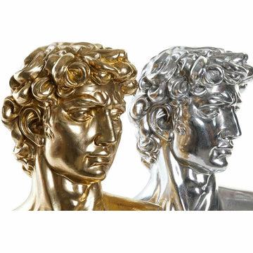 Goldene und silberne neoklassische Büsten Deko-Figuren. Kunstvolles Design.