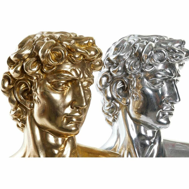 Goldene und silberne neoklassische Büsten Deko-Figuren. Kunstvolles Design.
