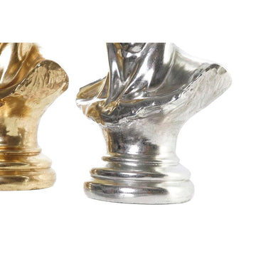 DKD Home Decor Deko-Figuren: Silberne und goldene neoklassische Büsten. Elegante Deko-Objekte.