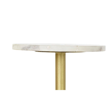 DKD Home Beistelltisch mit Marmorplatte und goldenem Metallfuß - homely Family Shop