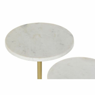 DKD Beistelltisch mit goldfarbenem Metall und Marmorplatte - homely Family Shop