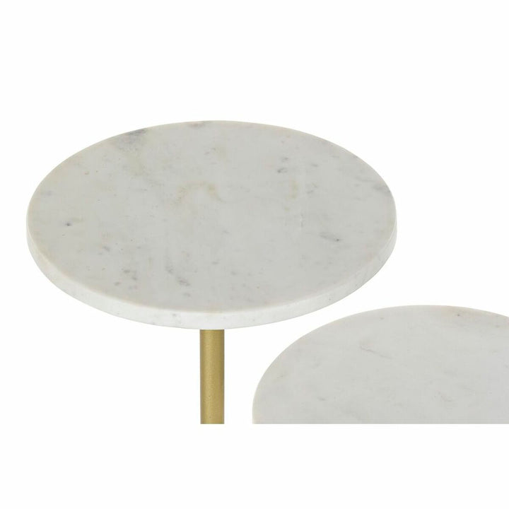 DKD Beistelltisch mit goldfarbenem Metall und Marmorplatte - homely Family Shop