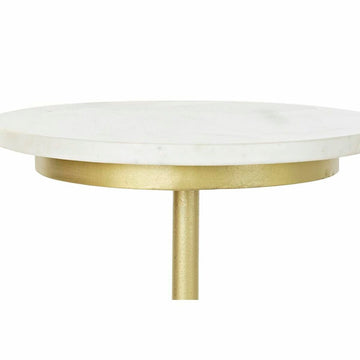 Detailansicht: DKD Beistelltisch mit Marmorplatte und goldenem Metall - homely Family Shop