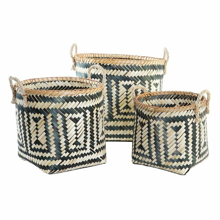 DKD Home Decor Korb-Set aus Bambus mit Griffen - Homely Family Shop