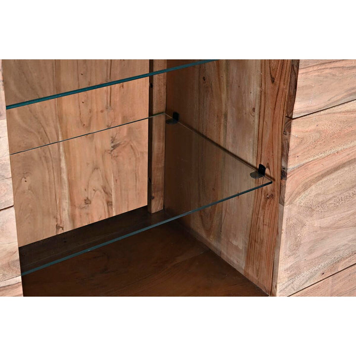 DKD Home Dekor Schrank aus Akazienholz mit Glasböden. - homely Family Shop