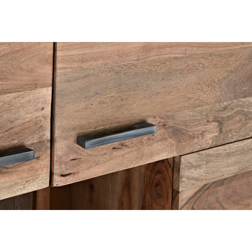 Detailansicht brauner DKD Schrank aus Akazienholz mit Kristallmuster - homely Family Shop