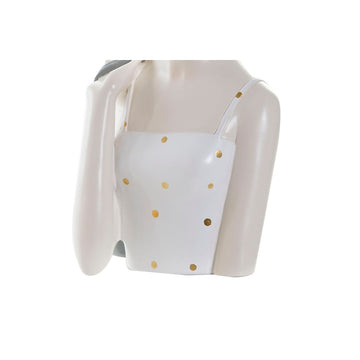Weiße DKD Home Decor Damen Figur mit goldenen Punkten - homely Family Shop