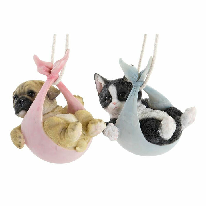Bunte Hunde- und Katzenfiguren im Sling von DKD Home Decor. - homely Family Shop