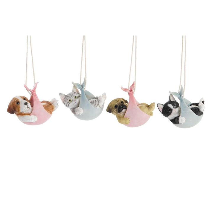 DKD Home Decor: Bunte Tierfiguren in Hängematten, Hunde und Katze - Homely Family Shop
