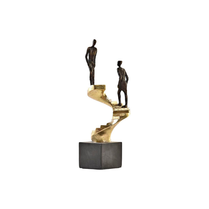 Goldene Harz Deko-Figur mit Leiter und dunklen Figuren - homely Family Shop