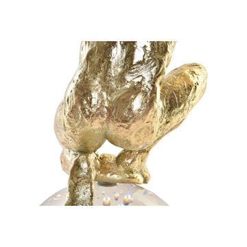 DKD Home Dekorativer Harz Mann Figur in Gold auf Kristall - Homely Family Shop