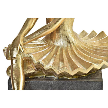 Goldene Ballett-Tänzerin Figur aus Harz, detailreiche Deko - homely Family Shop