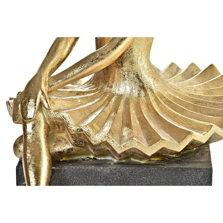 Goldene Ballett-Tänzerin Figur aus Harz, detailreiche Deko - homely Family Shop