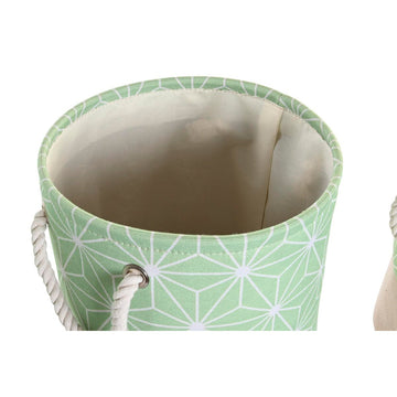 DKD Home Decor Korb mit geometrischem Muster und Seilgriffen - Homely Family Shop