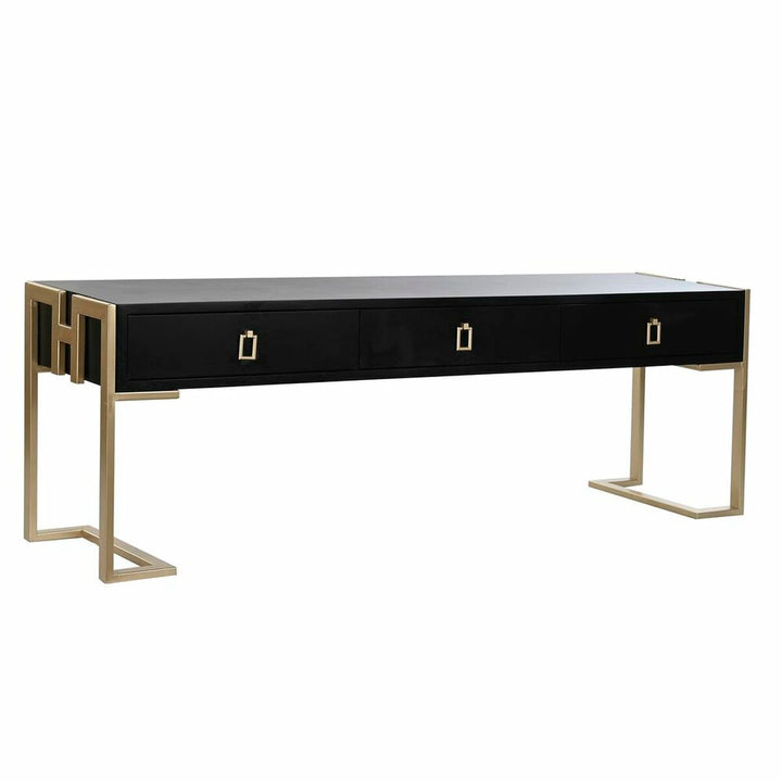 Schwarzer Tisch mit goldenem Metallrahmen DKD Home Decor - homely Family Shop