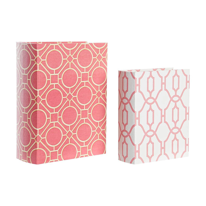DKD Home Deko Boxen aus Leinwand und Holz mit Muster - homely Family Shop