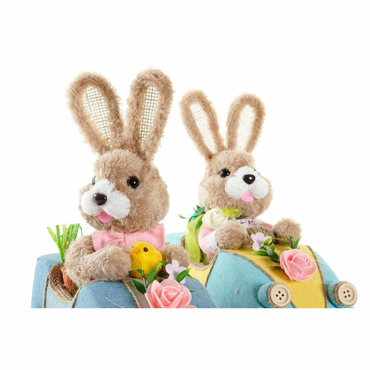 DKD Home Decor Hase Figuren im Auto mit Rosen und Karotten - homely Family Shop