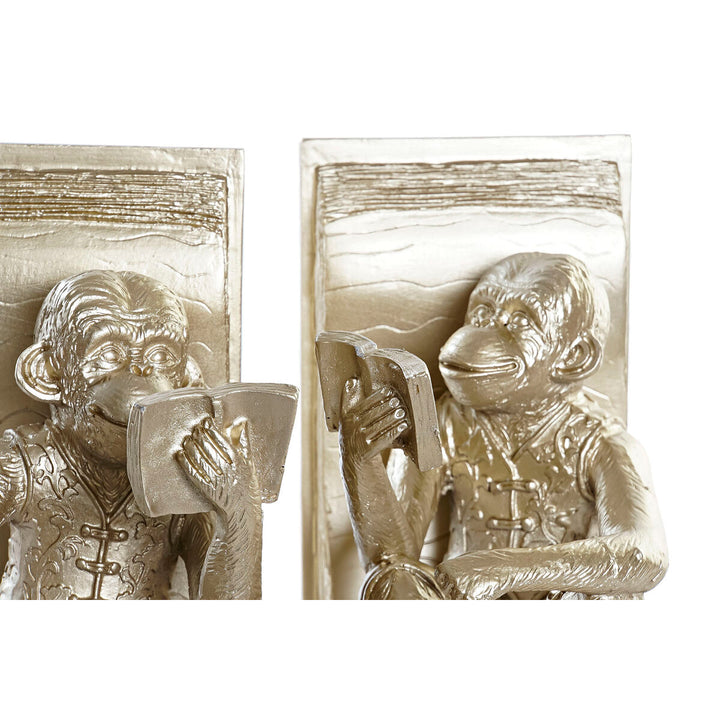 DKD Home Deko Buchstützen mit Affen im Kolonialstil aus Harz - homely Family Shop